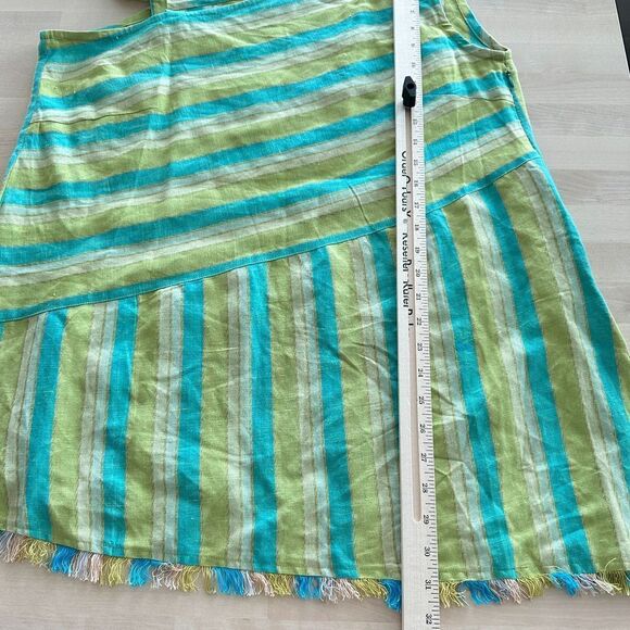 NWT Ashley Stewart Linen Blend Matching Set Womens 18 Striped Lagenlook Vintage - Picture 8 of 10